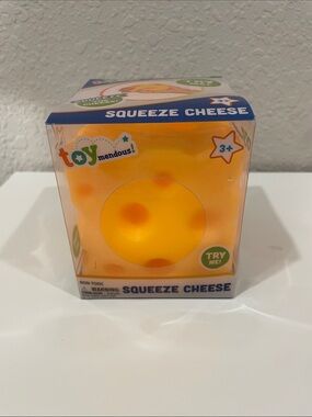 Squeeze Cheese Plush Stress Toy - Yellow